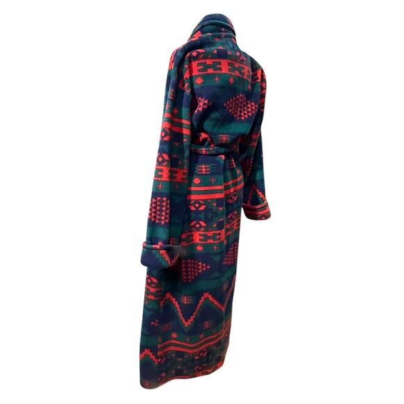 Cypress Fleece Robe Women S Thick Cozy Aztec Southwest Long Plush Vintage 90s - Picture 6 of 8